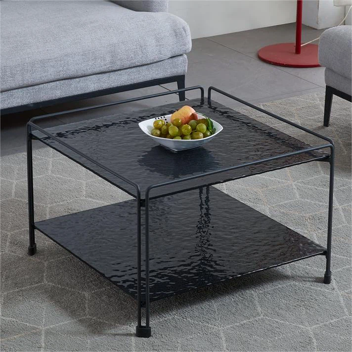 Square Side Coffee Table In Glass